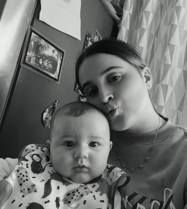 Katie Radford and son Ronnie