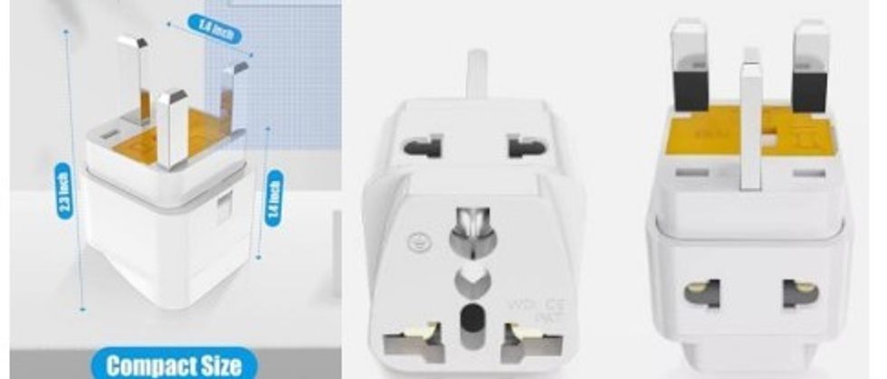 KEAGAR Pack of 2 UK Plug Adapters