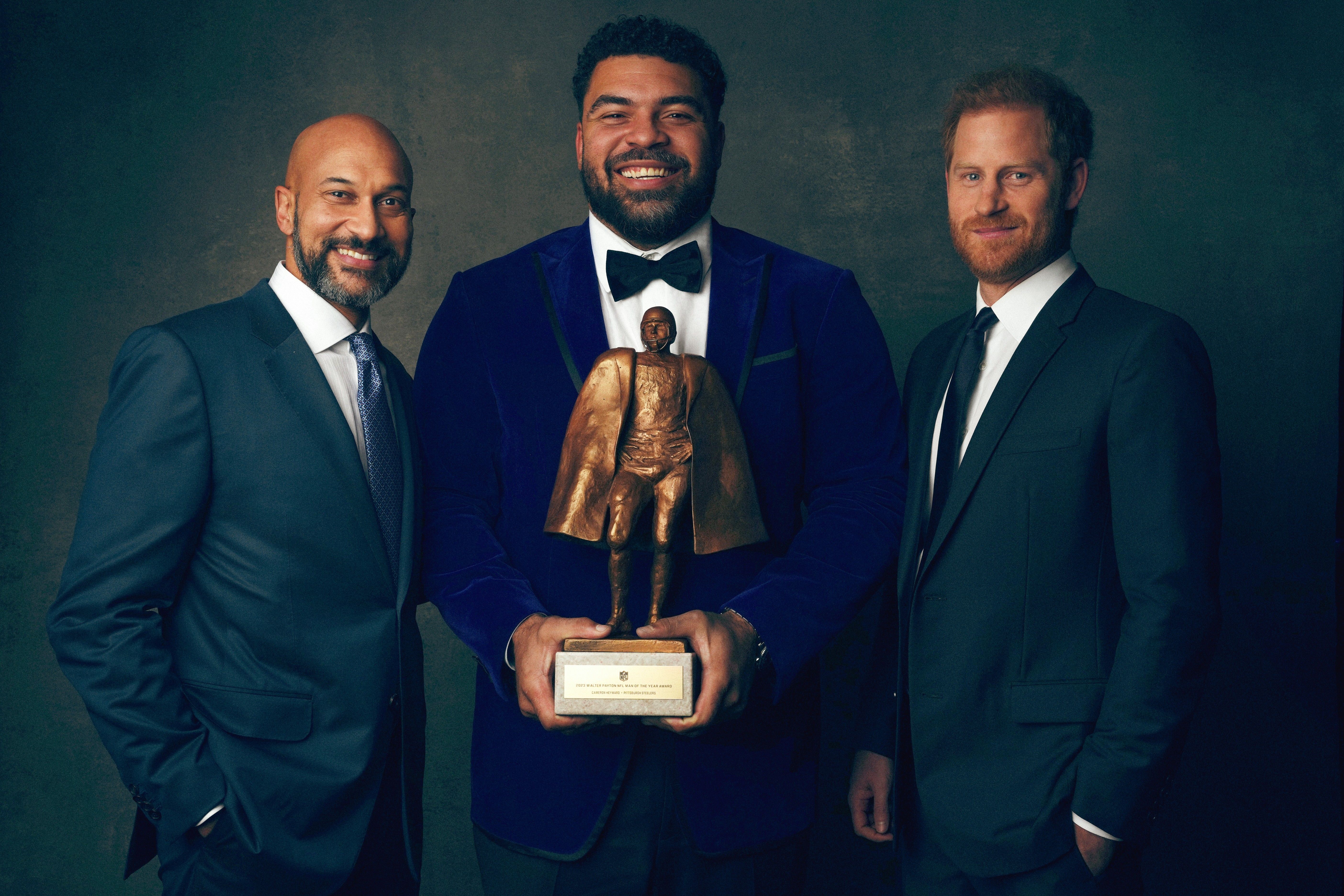 Keegan-Michael Key, Cameron Heyward and Prince Harry