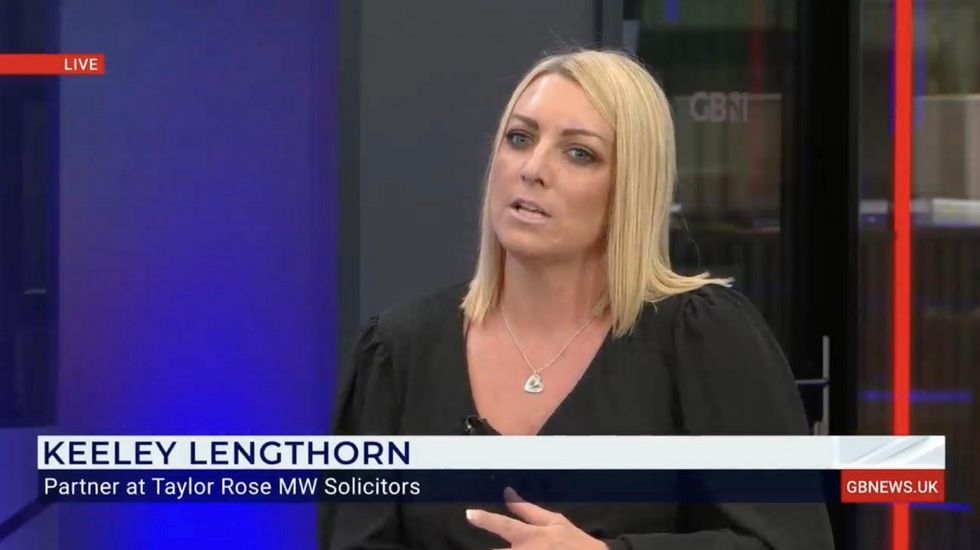 Keeley Lengthorn speaking to GB News