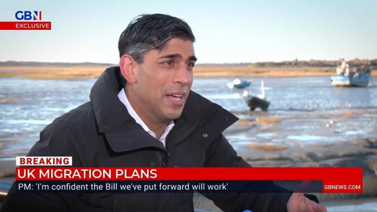 WATCH: ‘Keeping warm with a GB News tea!’ Rishi Sunak braves the cold with People’s Channel mug