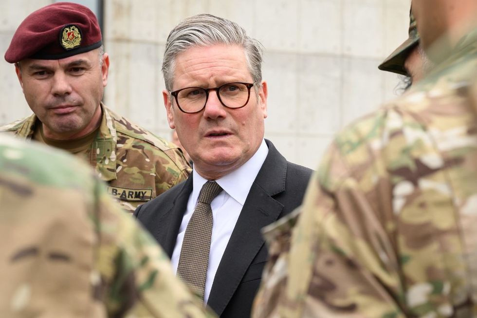 Keir Starmer alongside members of the Armed Forces