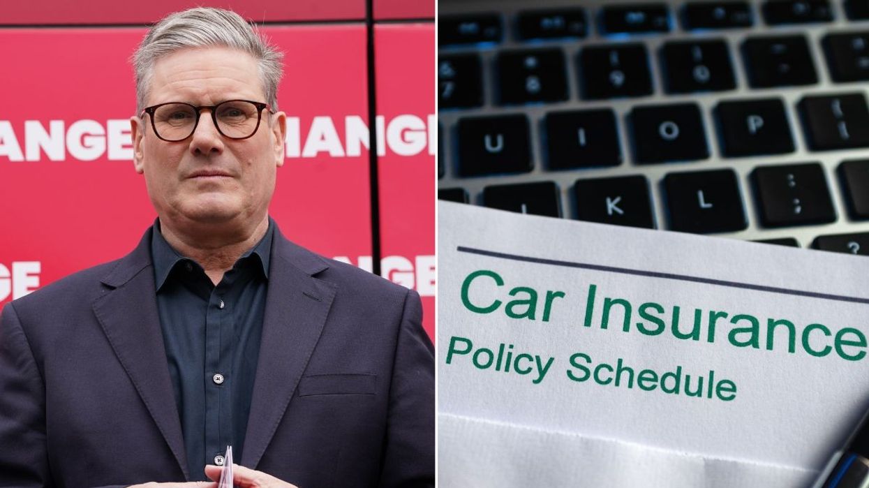 Keir Starmer and a car insurance policy schedule
