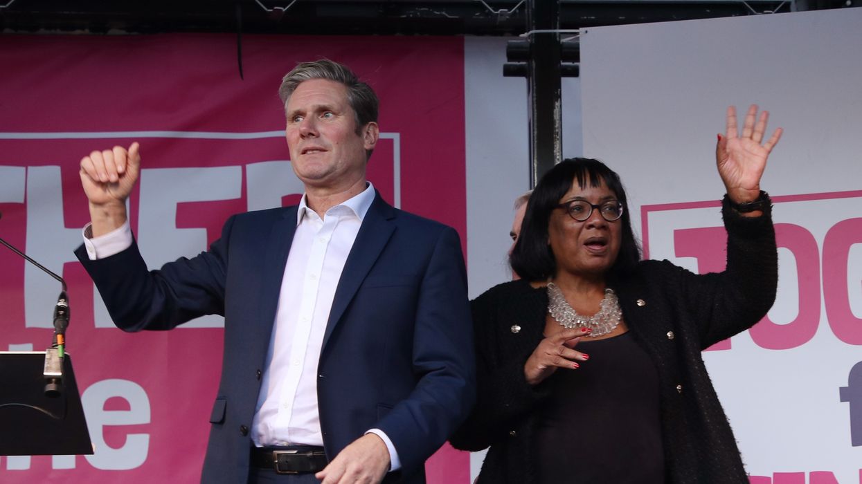 Keir Starmer and Diane Abbott