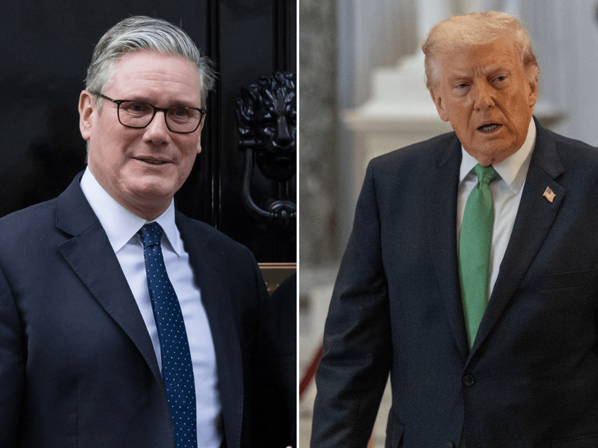 Keir Starmer and Donald Trump