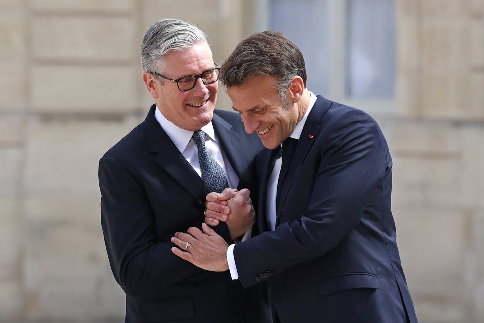 Keir Starmer and EmKeir Starmer and Emmanuel Macronmanuel Macron