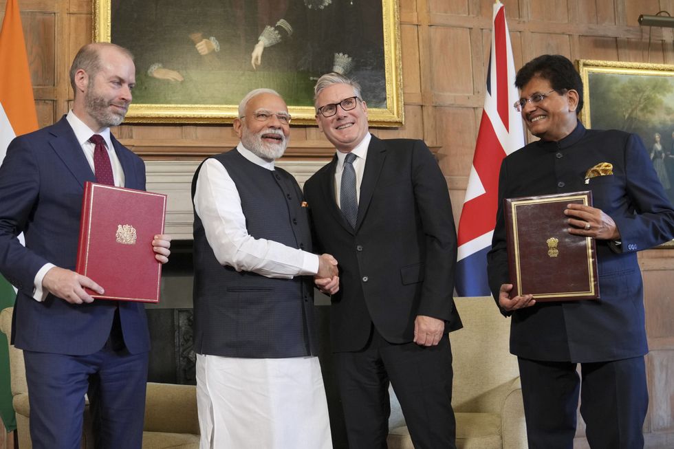 Keir Starmer and Indian Prime Minister Narendra Modi