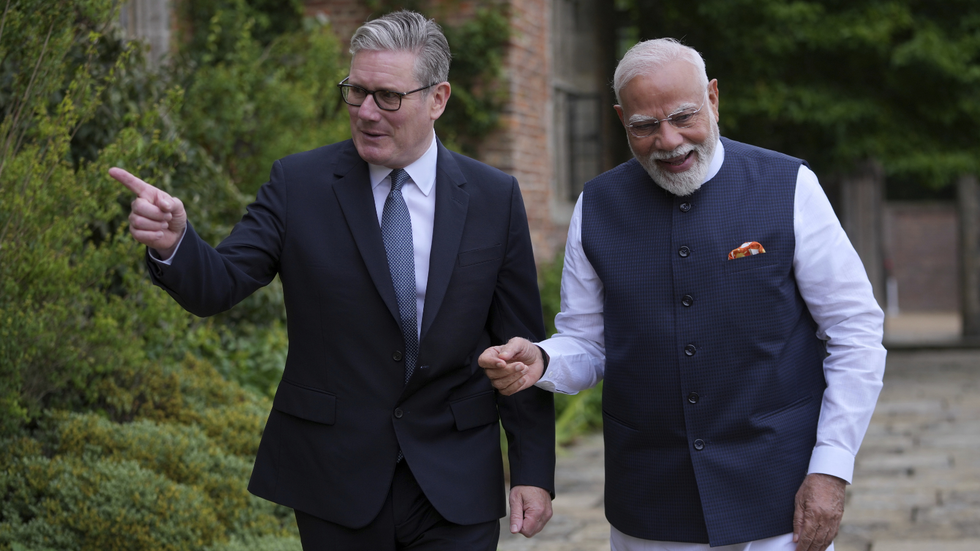 Keir Starmer and Indian Prime Minister Narendra Modi