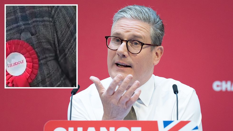 Keir Starmer and Labour canvasser