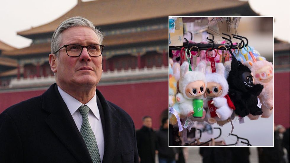 Keir Starmer and Labubu dolls