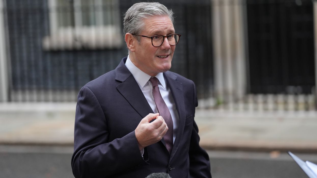 Keir Starmer and man looking frustrated