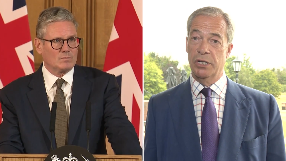Keir Starmer accuses Nigel Farage of 'scaremongering' as PM insists he was 'rolling up my sleeves to deliver change'
