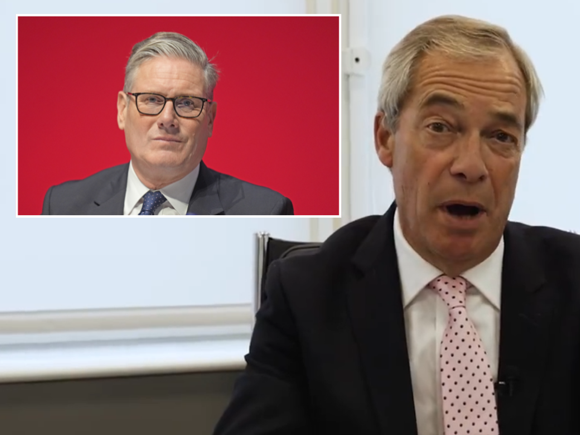 Keir Starmer and Nigel Farage