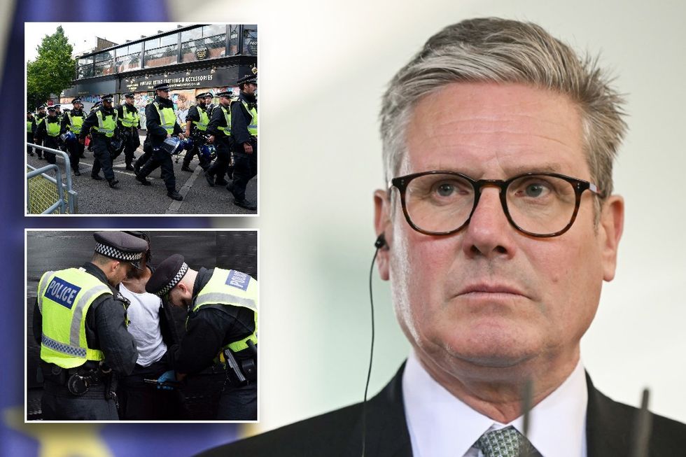 Keir Starmer and police at Notting Hill Carnival