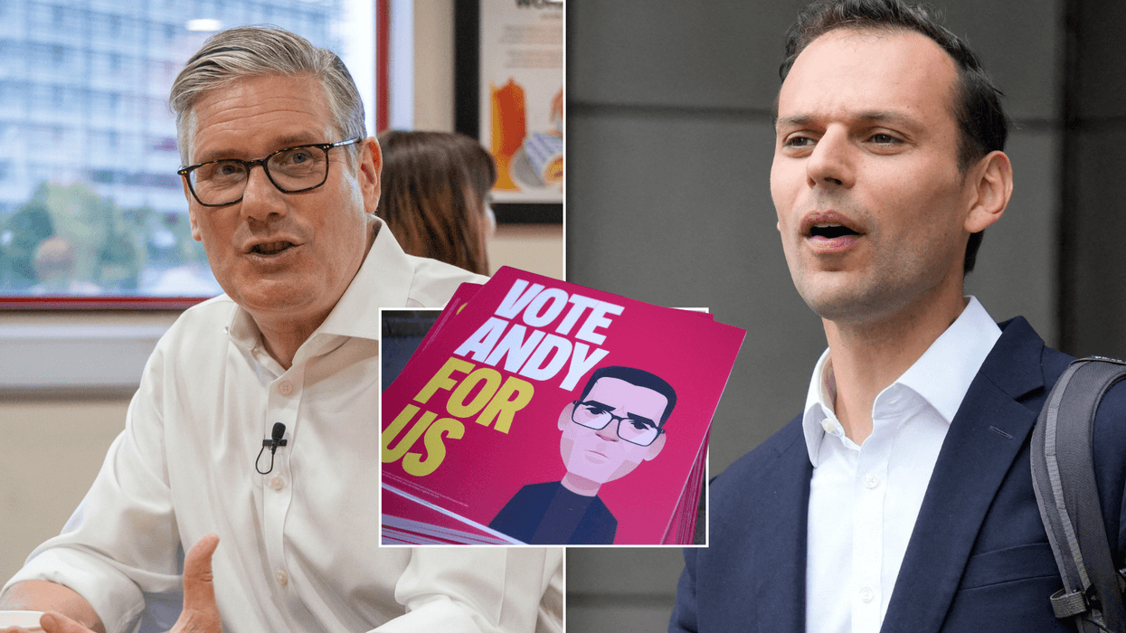 Keir Starmer; Andy Burnham campaign literature; Josh SImons