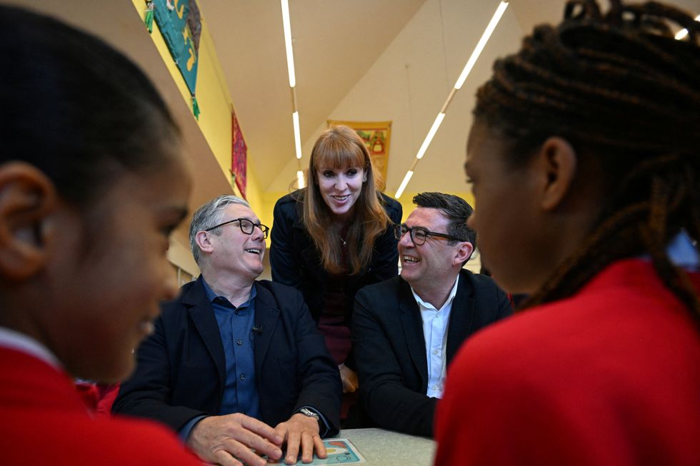 Keir Starmer, Angela Rayner and Andy Burnham