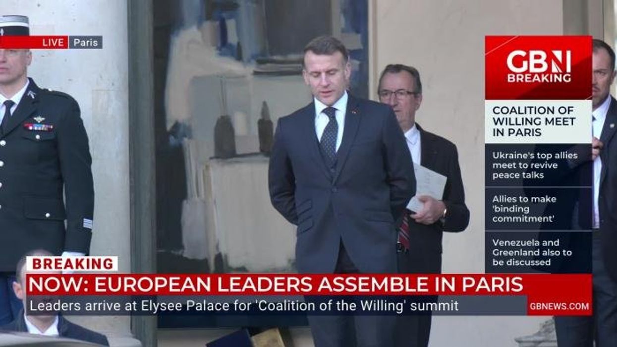 WATCH: Keir Starmer embraces Emmanuel Macron as he arrives in Paris for 'Coalition of the Willing' meeting