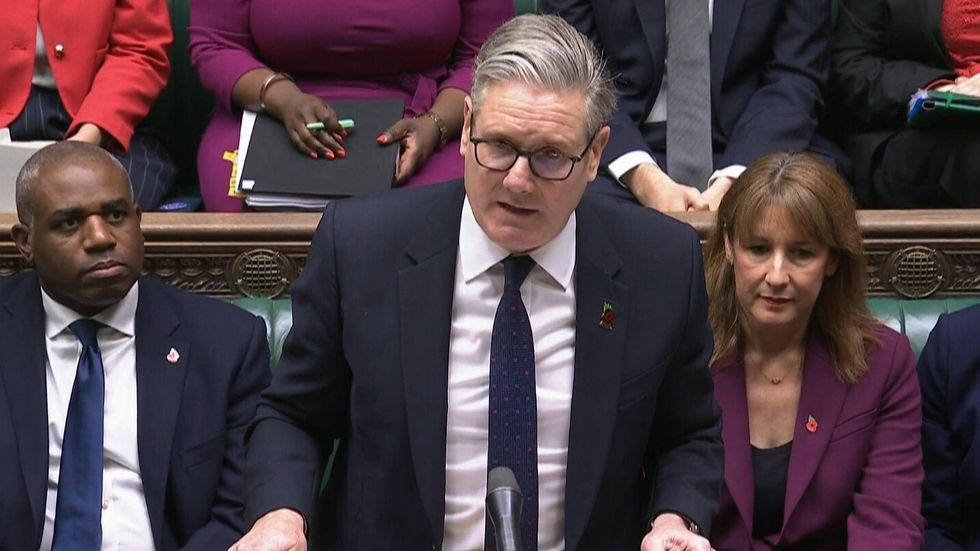 Keir Starmer at PMQs on October 29