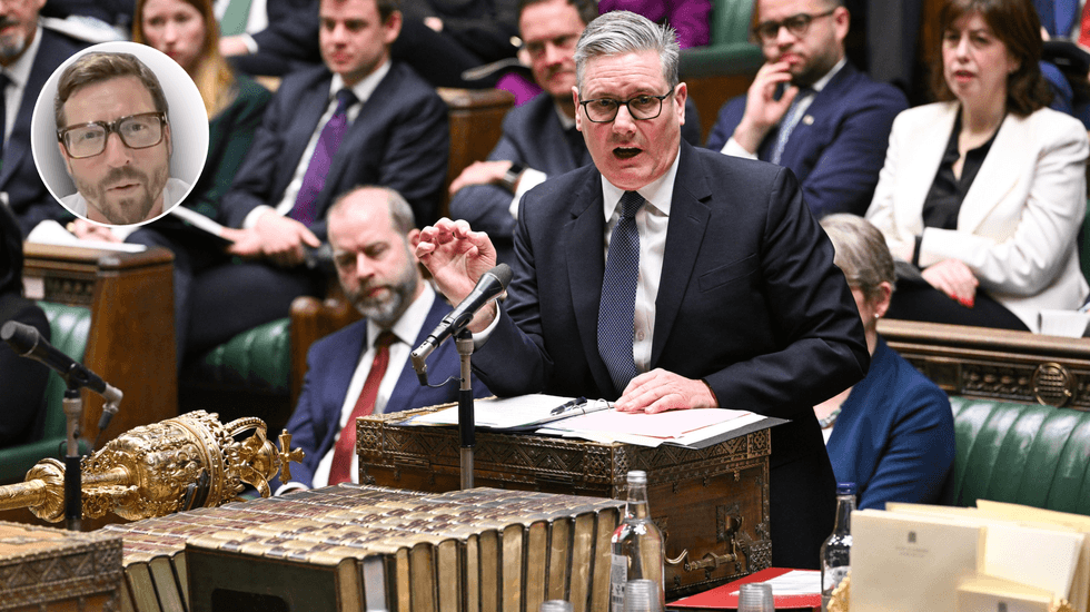 Keir Starmer at the pulpit in the Commons