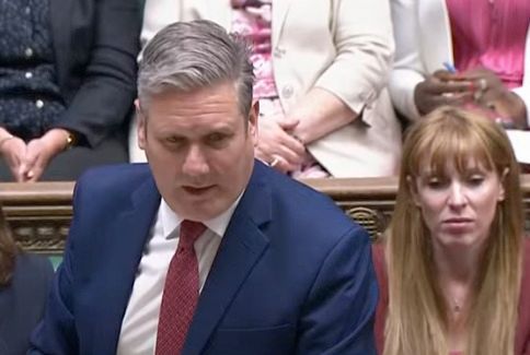 Keir Starmer during PMQs