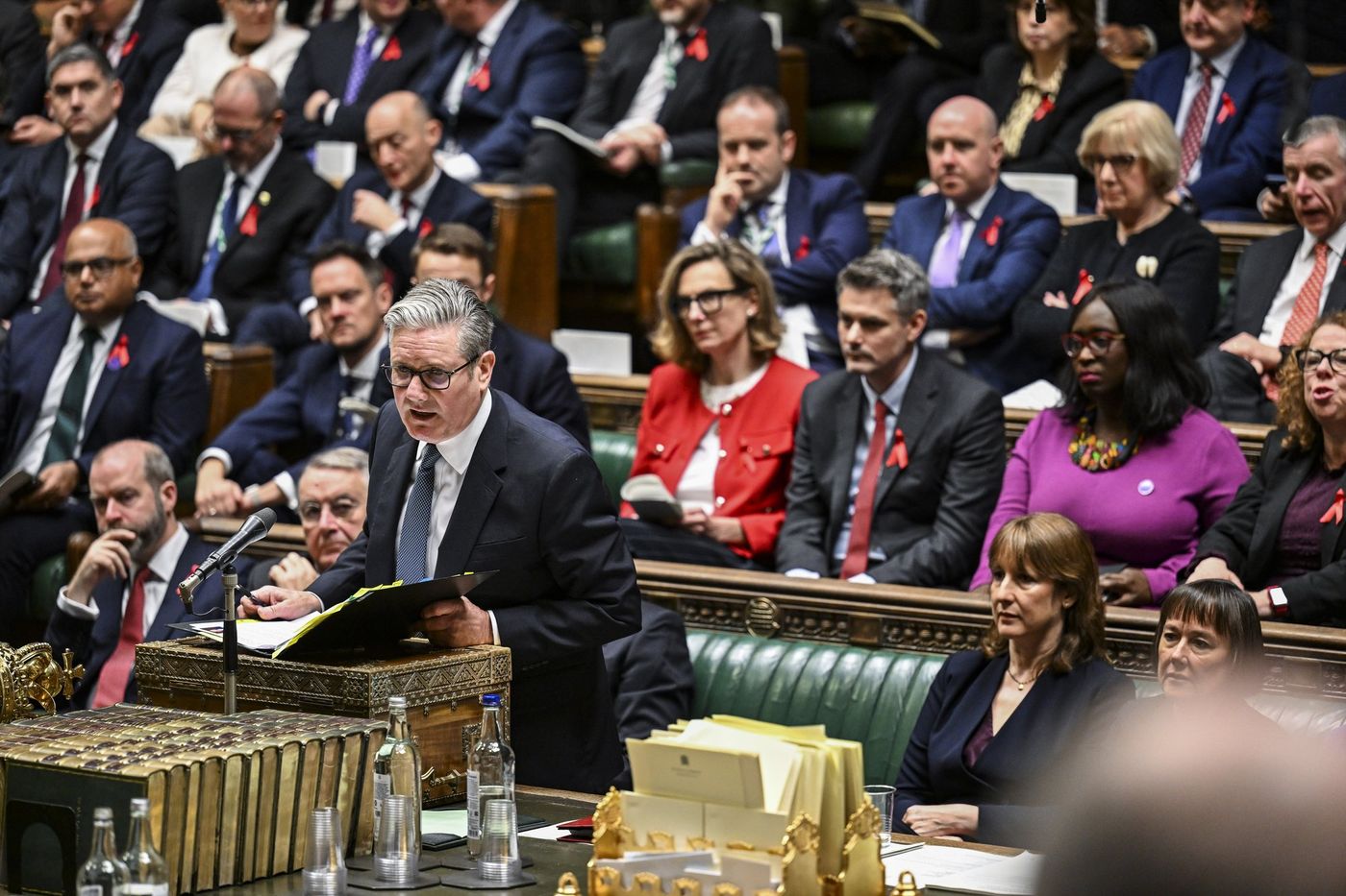 Keir Starmer during PMQs