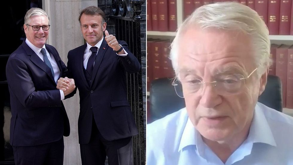 Keir Starmer, Emmanuel Macron, David Davis