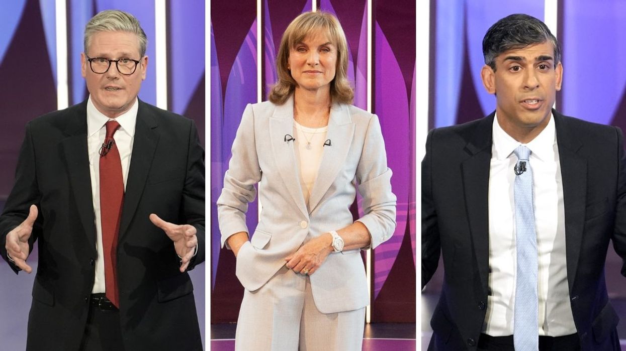 Keir Starmer, Fiona Bruce and Rishi Sunak