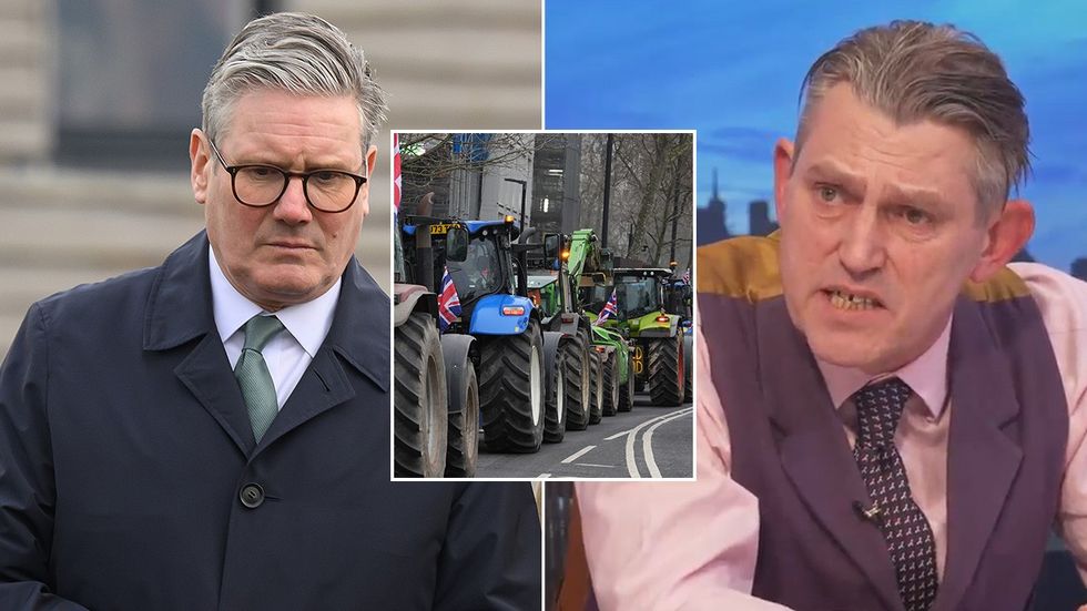 Keir Starmer, Gawain Towler, farmer protest