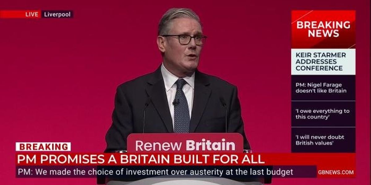 NextImg:WATCH: Keir Starmer jokes about his dad being a toolmaker during keynote speech