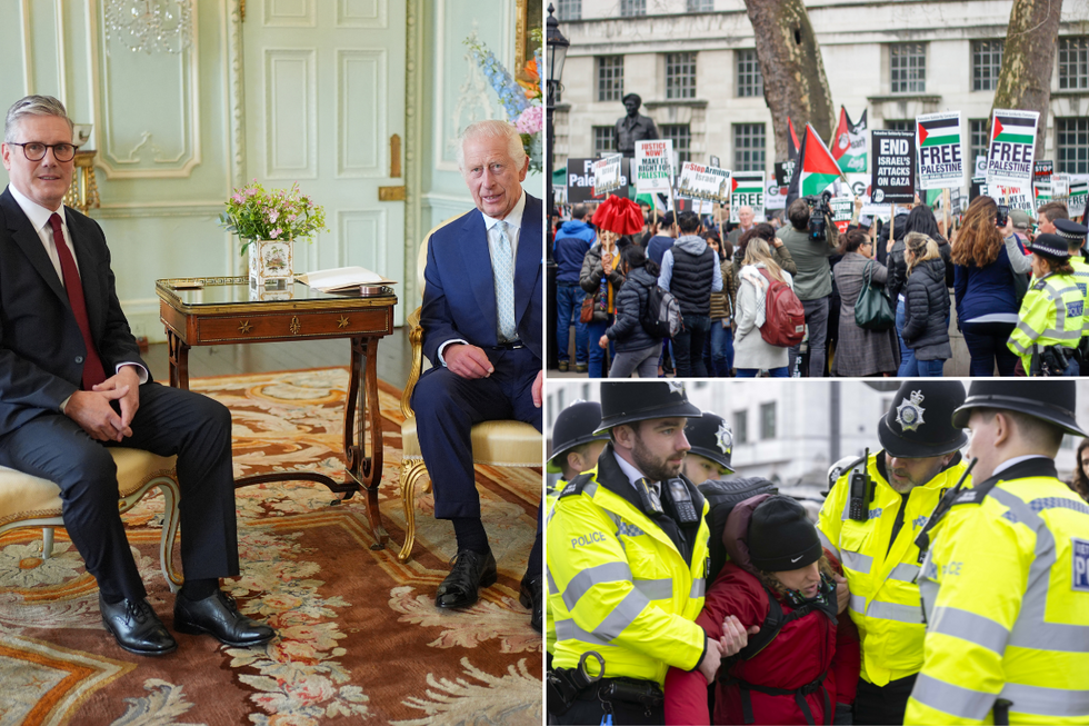 Keir Starmer, King Charles, Just Stop Oil protests, Pro-Palestine protests