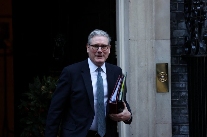 Keir Starmer leaving Downing Street