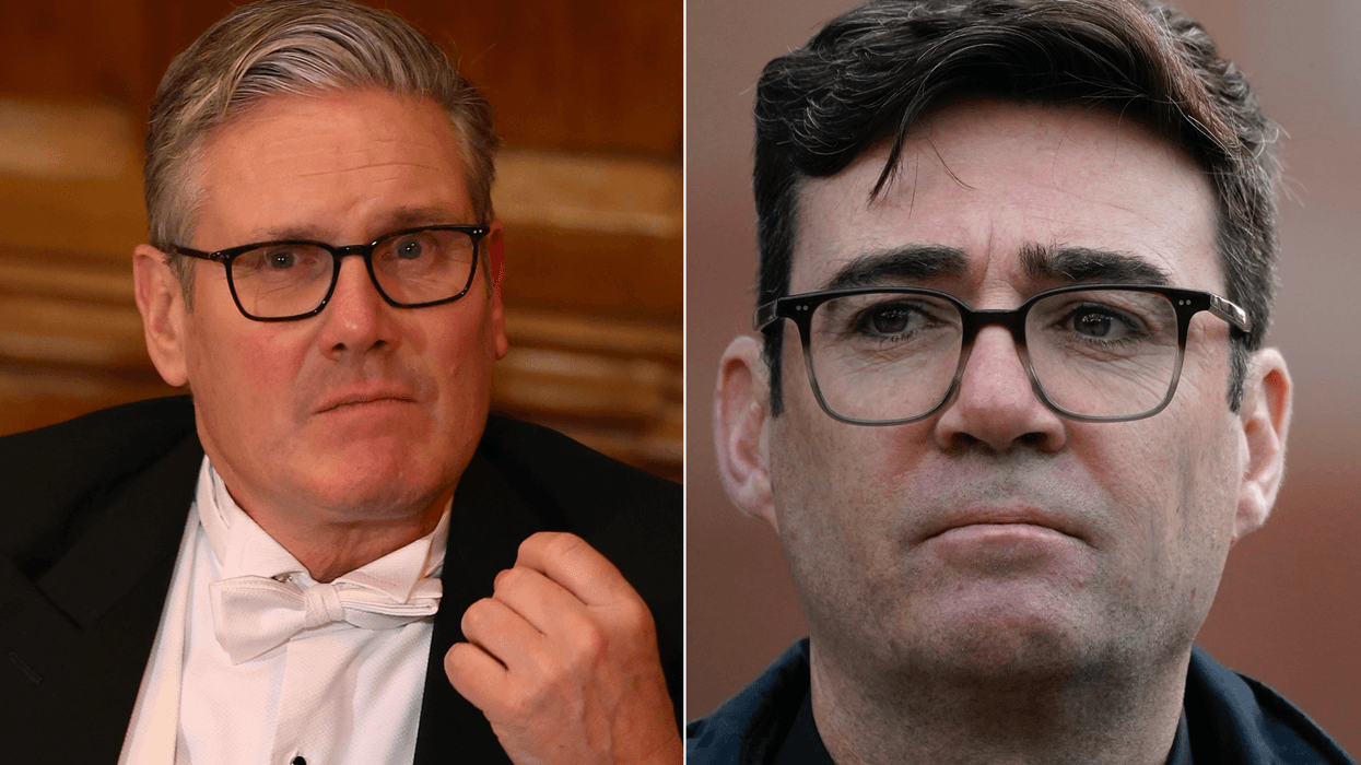 Keir Starmer (left), Andy Burnham (right)