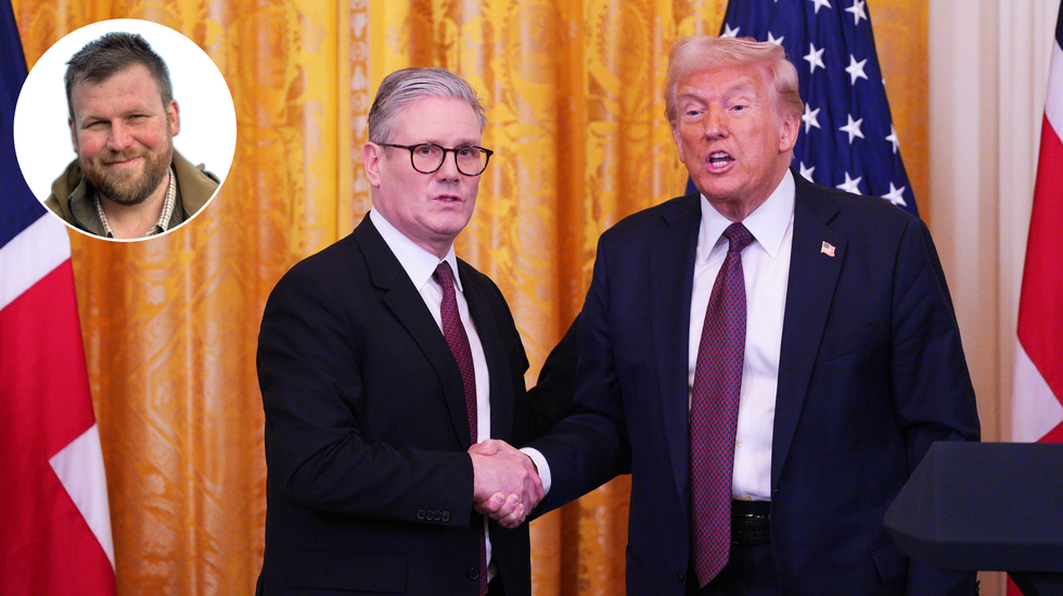 Keir Starmer (left), Donald Trump (right)