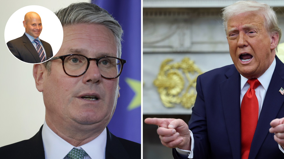 Keir Starmer (left), Donald Trump (right)