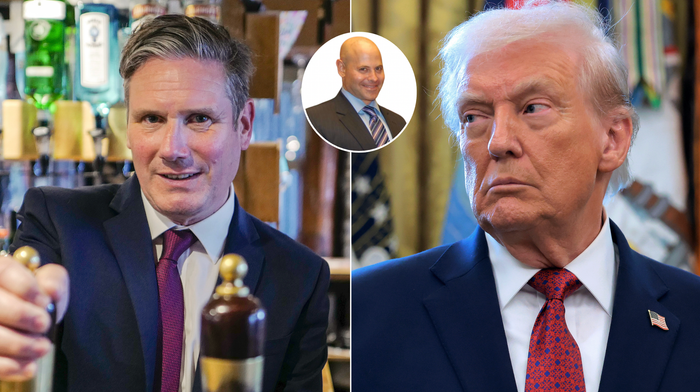 Keir Starmer (left), Donald Trump (right)