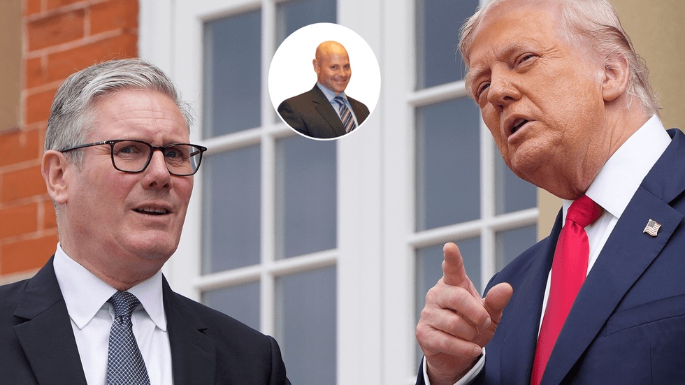 Keir Starmer (left), Lee Cohen (middle), Donald Trump (right)