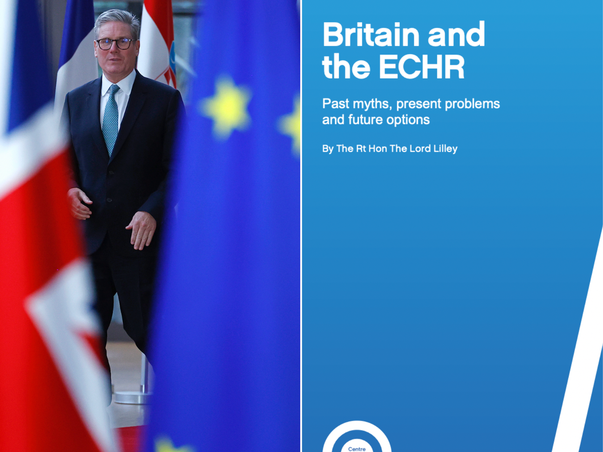 Keir Starmer (left), Lord Lilley report (middle), Siofra O'Leary, ECHR Court President (right)