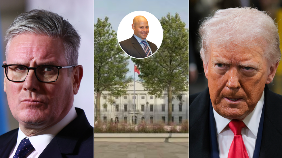Keir Starmer (left), plans for Chinese super-embassy (middle), Donald Trump (right)