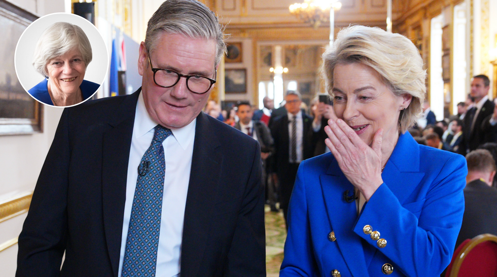 Keir Starmer (left), Ursula von der Leyen (right)