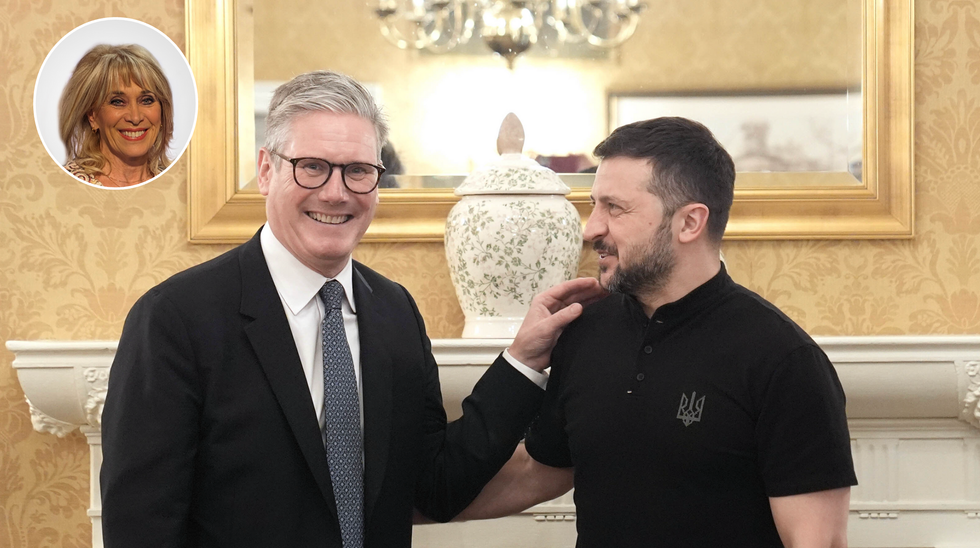 Keir Starmer (left), Zelensky (right)
