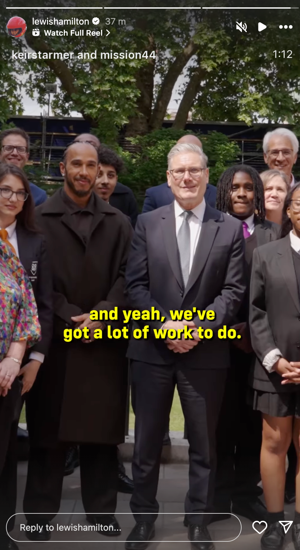 Keir Starmer, Lewis Hamilton