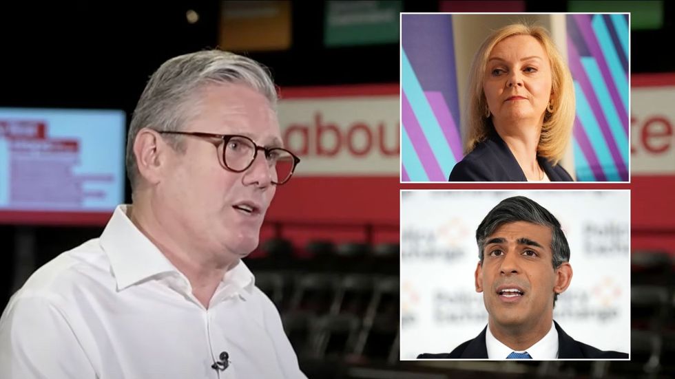 Keir Starmer, Liz Truss and Rishi Sunak