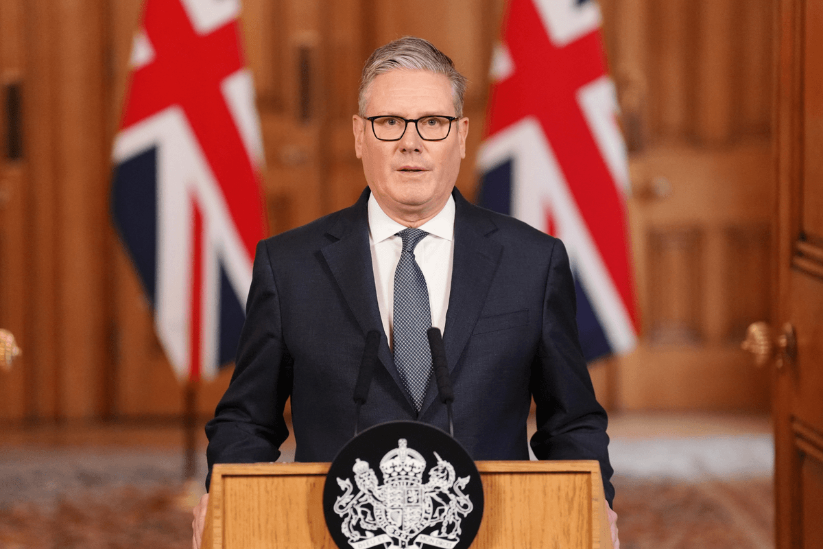 Keir Starmer makes a statement from Downing Street