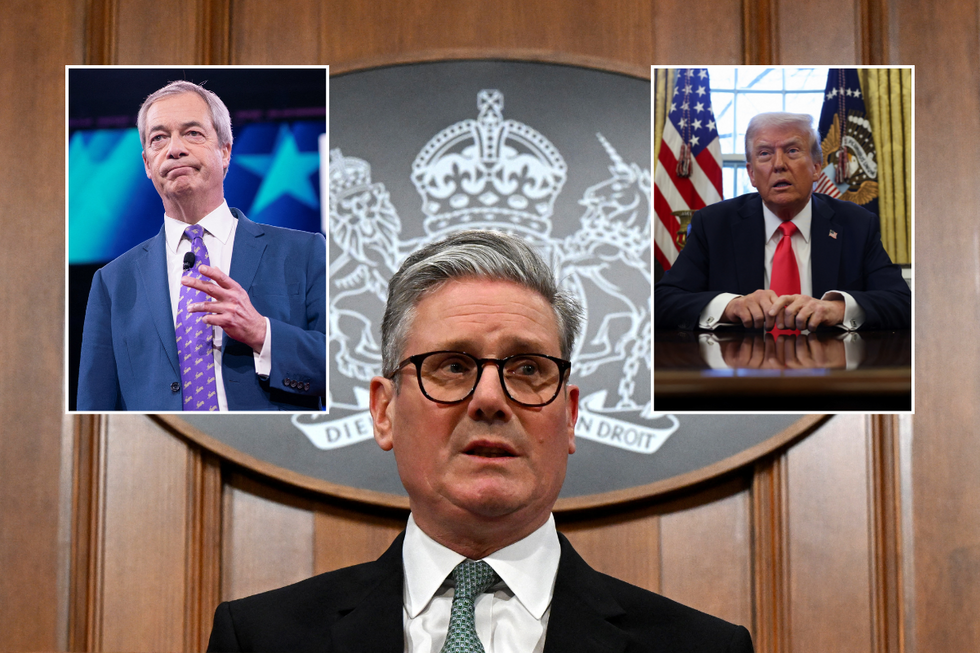 Keir Starmer/Nigel Farage/Donald Trump