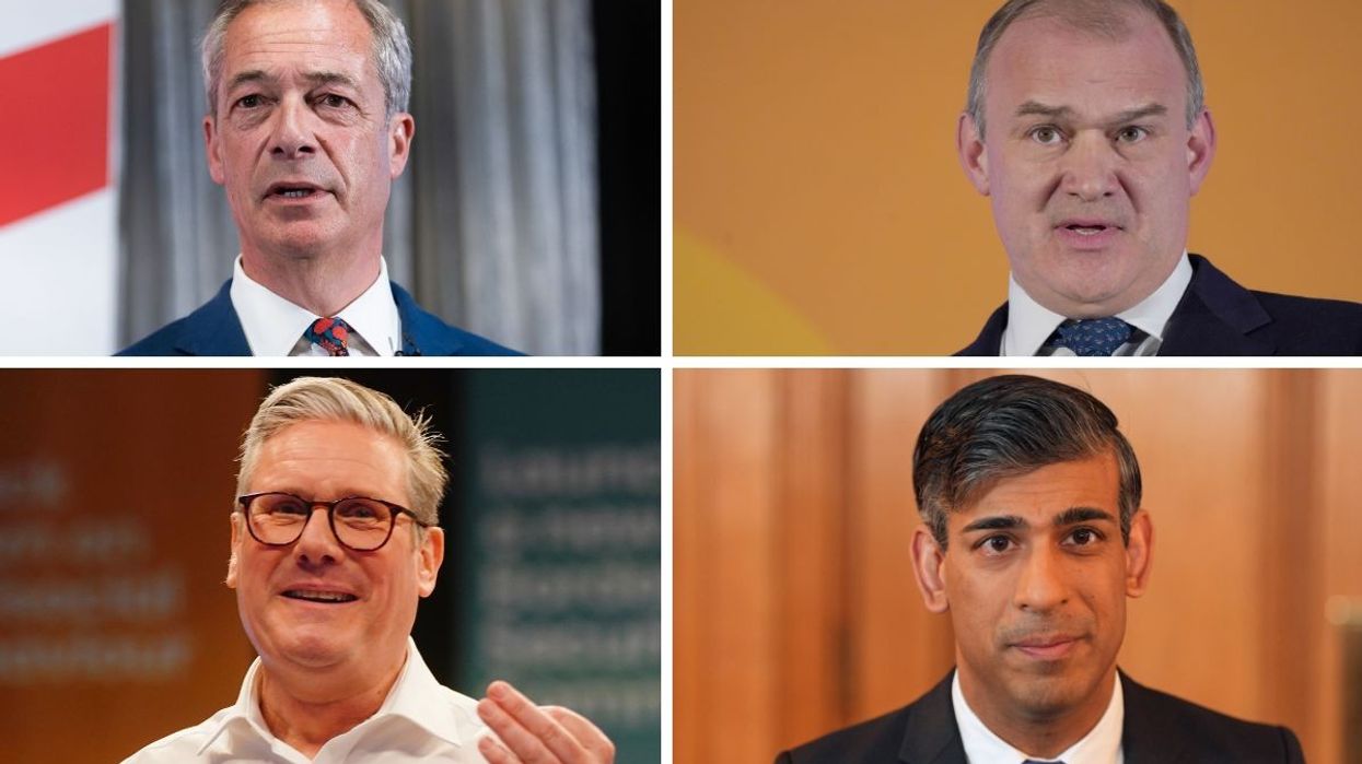 Keir Starmer, Nigel Farage, Ed Davey and Rishi Sunak