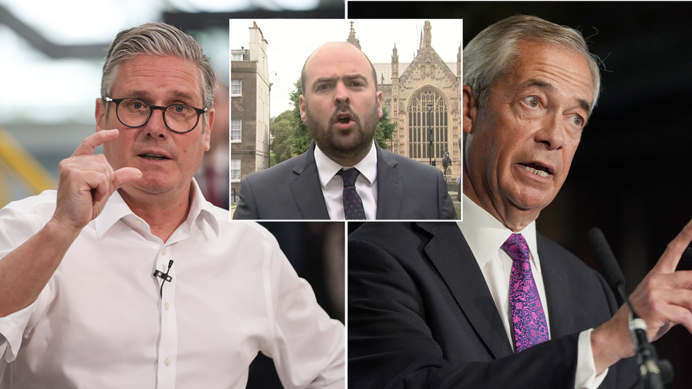 Keir Starmer, Richard Holden and Nigel Farage