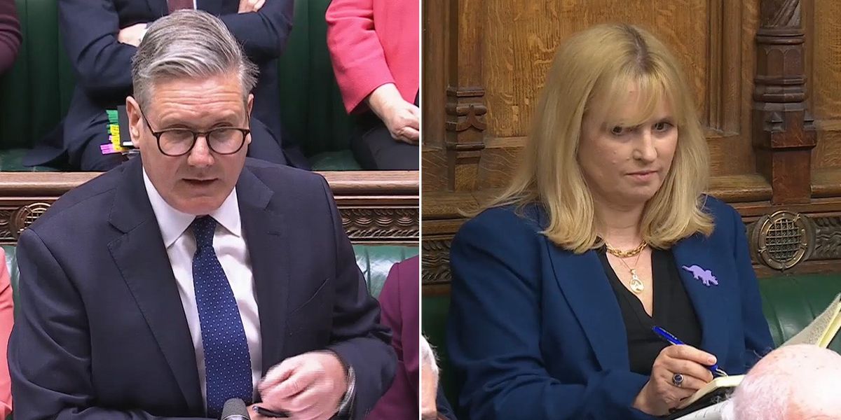 NextImg:PMQs: Watch toe-curling moment Rosie Duffield watches on as Keir Starmer REFUSES to apologise to her after trans ruling