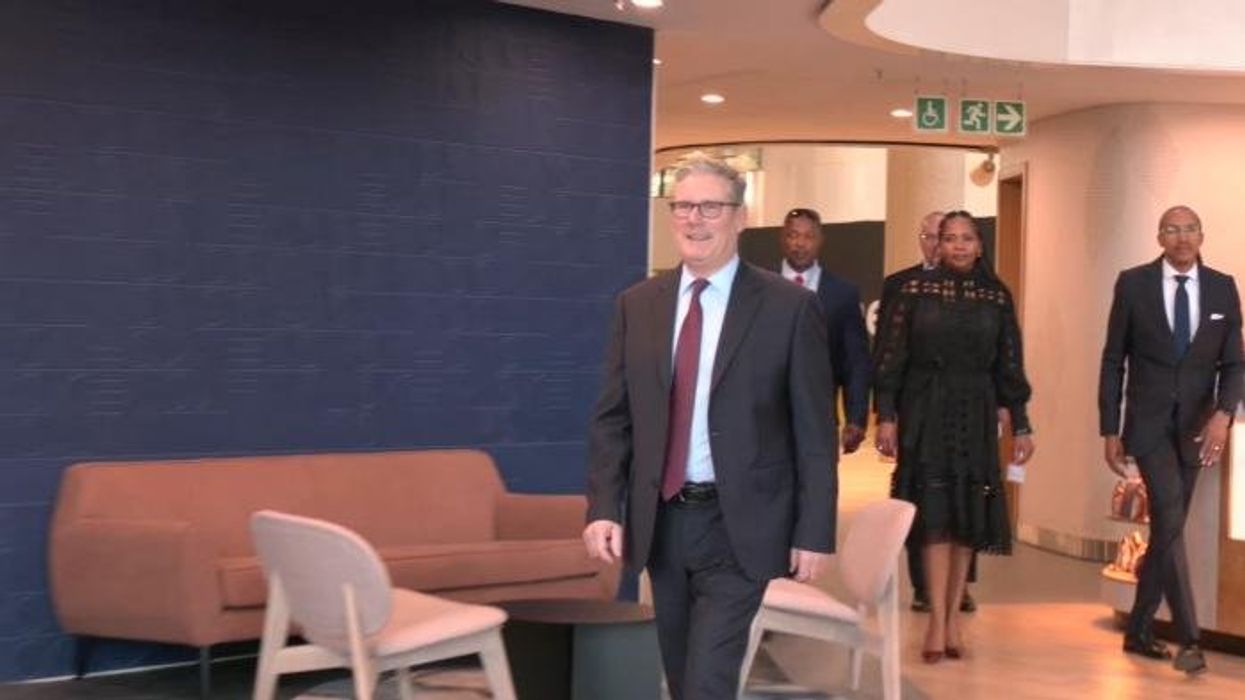 WATCH: Keir Starmer takes a tumble while meeting business leaders in awkward G20 moment