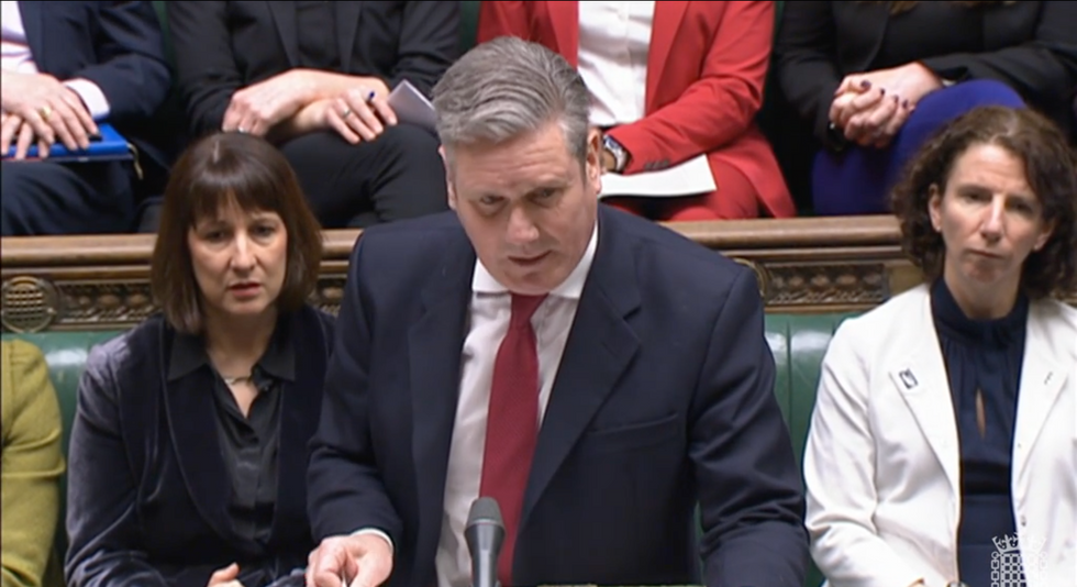 Keir Starmer talking in the House of Commons