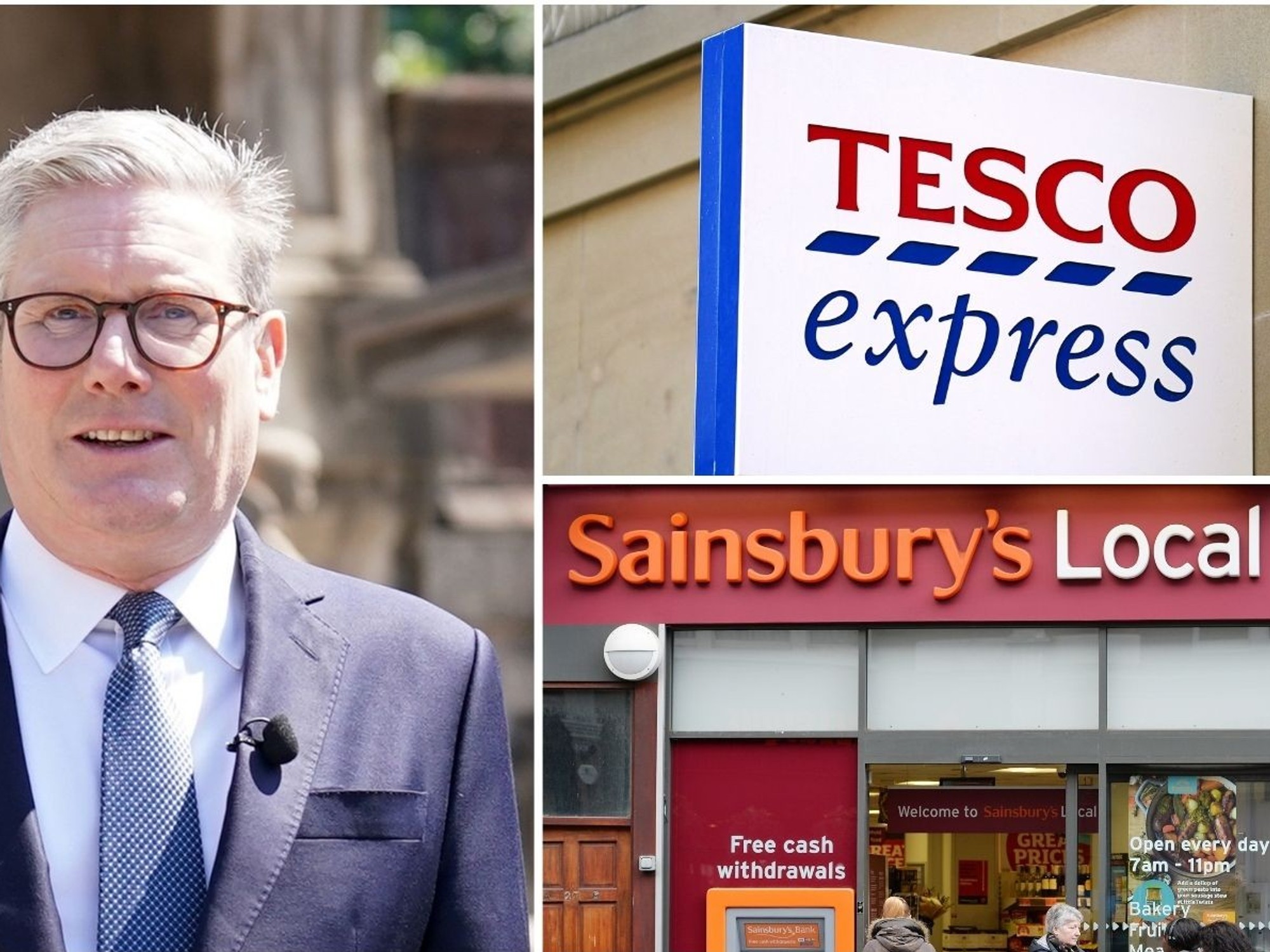 Keir Starmer, Tesco and Sainsbury's
